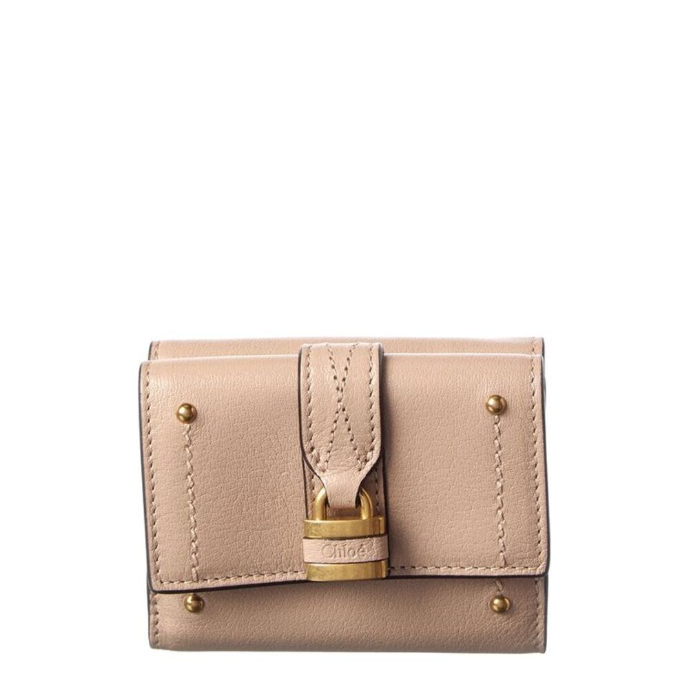 Chloé Paddington Leather Continental Wallet, Beige